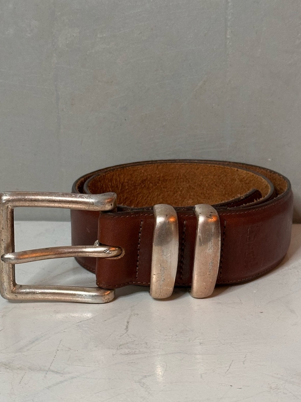 HONEST LEATHER BELT BROWN SIZE 28